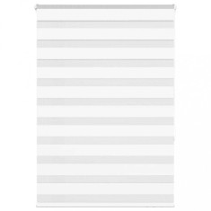 vidaXL Jaluzea tip zebra alb lățime țesătură 100,9 cm poliester