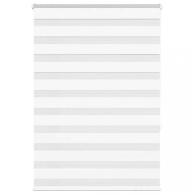 Jaluzea tip zebra alb lățime țesătură 100,9 cm poliester foto