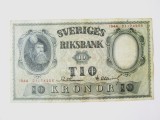 Rara! Suedia 10 Kronor 1944,bancnota din imagini la cel mai mic pret
