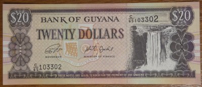 20 dollars ND, Guyana, UNC foto