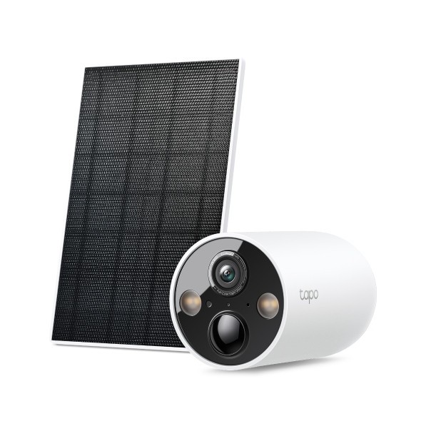 CAMERA IP Exterior cu acumulator TP-LINK, include panou solar, IP66, dist. IR 15 m, tip lentila fixa 3.15 mm, 3 Mpx rezolutie 2K, wireless, microfon,