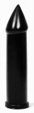 Dildo Pointed Tip All Black 24 cm