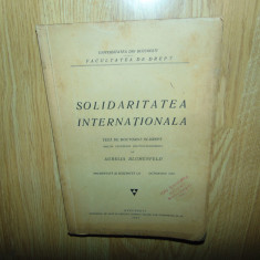 Teza de Doctorat in Drept -Solidaritatea Internationala anul 1933