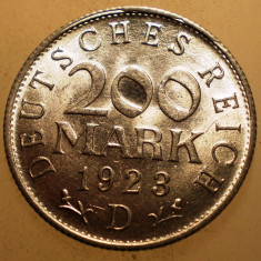 7.741 GERMANIA WEIMAR 200 MARK 1923 D AUNC
