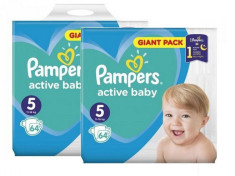 Pachet 2xPampers Active Baby Giant Pack - nr.5 , 64 buc (128 buc) foto