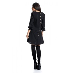 D558-1 Rochie cu decolteu rotund la baza gatului