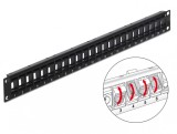 Patch Panel 19&quot; pentru keystone 24 porturi rotabile negru, Delock 43340