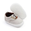 Pantofiori gri cu sireturi pentru bebelusi (Marime Disponibila: 3-6 luni, Superbaby