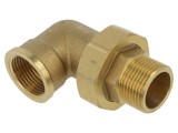 Cot 90&deg; conector dublu tată-mamă conic BR GEBO 98-6BR