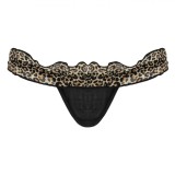 Chiloți String Plasă, Model Leopard, Negru, One Size, Femei, Oem