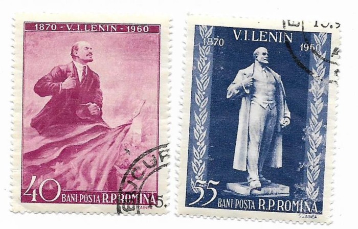 Romania (178) - 90 de ani de la nasterea lui V. I. Lenin, 1960, serie obliterata