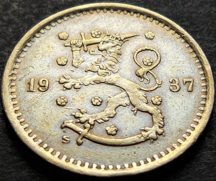Moneda istorica 50 PENNIA - FINLANDA, anul 1937 *cod 1809 A = excelenta