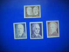 HOPCT TIMBRE SUEDIA MNH 1113 PREMIUL NOBEL 1912 -4 VAL 1972-NESTAMPILAT