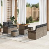 vidaXL Set de canapele pentru grădină 8 pcs Gri poliratan