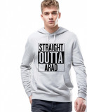 Hanorac Barbati Gri - Straight Outta Arad - M, THEICONIC