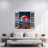 Folie imprimata color pentru decor perete locuinta, dimensiune 125 x 110cm, model: VIEW TO HAVEN 33, AVEX