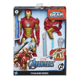 Avengers Marvel Titan Hero Figurina Iron Man Blast Gear 30 cm, Hasbro