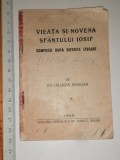 Cumpara ieftin BIBLIE VECHE - VIEATA SI NOVENA SFANTULUI IOSIF 1938- EDIT ORD SF VASILE BIXAD