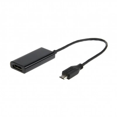 CABLU video GEMBIRD adaptor Micro-USB (T) la HDMI (M) 16cm rezolutie maxima Full HD (1920 x 1080) la 60Hz conecteaza smartphone Samsung cu mufa 11-pin foto