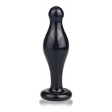 Dop Anal Din Sticla Borosilicata Glass Romance, Negru, 11 cm