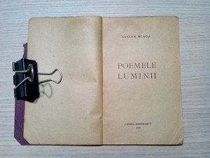 POEMELE LUMINII - LUCIAN BLAGA - Cartea Romaneasca, 1919, 97 p. | Okazii.ro