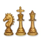 Set trei piese sah aurii din rasini CW-35