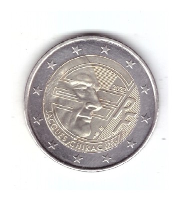 Moneda 2 euro Franta 2022 Jacques Chirac, stare foarte buna, curata foto
