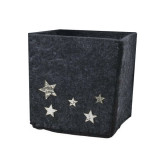 Cumpara ieftin Cutie depozitare - Felt Box Stars, Black 15x15x15cm | Kaemingk