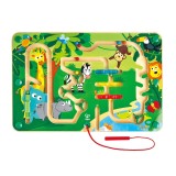 Cumpara ieftin Joc de indemanare din lemn - Labirint magnetic Jungla