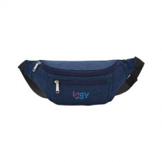 Borseta Iggy IGFP-BELT-BL, polyester, 1 bretea, 1 compartiment principal, 38x16x6.5cm, Albastru