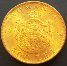 Moneda 500 Lei - ROMANIA, anul 1945 *cod 5098 --- Perfect UNC! foto