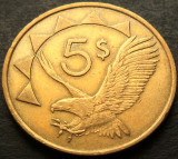 Moneda exotica 5 DOLARI - NAMIBIA, anul 1993 * cod 3715 = excelenta