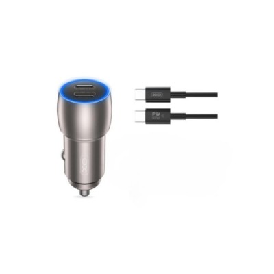 Incarcator auto SMART Quick charge USB PD 40W type C+cablu Type-C Cod:XO-CC51-Q190A Automotive TrustedCars foto