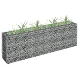 vidaXL Strat &icirc;nălțat gabion, 180 x 30 x 60 cm, oțel galvanizat 145634