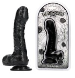Dildo Realist Parfumat Ben, Aroma Lemn Dulce, PVC, Negru, 18.5 cm