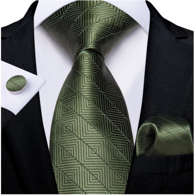 Set cravata + batista + butoni - matase - model 521 foto