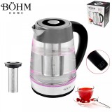 Fierbator electric cu infuzor Bohm, 1850-2200W, 1.7 L, mentinere temperatura, afisaj temperatura, B&Ouml;HM