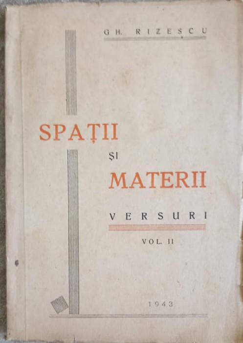 SPATII SI MATERII. VERSURI VOL.2-GH. RIZESCU-251807