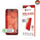 Folie de protectie Ecran Displex Real Glass pentru Apple iPhone 14 Pro, Sticla Securizata, Full Glue, 2D