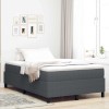 VidaXL Pat cu saltea &ndash; Gri &icirc;nchis, 120 x 200 cm, țesătură corduroy