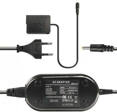 AC adapter replace DMW-AC8 &amp;amp; DMW-DCC8 pentru Panasonic BLC12 DESIGILAT foto