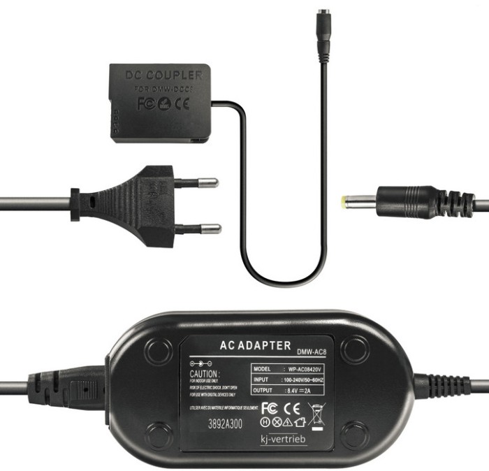 AC adapter replace DMW-AC8 &amp; DMW-DCC8 pentru Panasonic BLC12