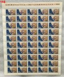 ROMANIA 1965-RANGER 9-SUPRATIPAR Lp 603-Coala de 50 timbre nestampilate MNH