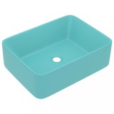 Cumpara ieftin Chiuveta de baie lux, verde deschis mat, 41x30x12 cm, ceramica