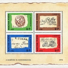 Ungaria 1972 - ziua marcii postale, bloc neuzat