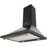 Hota decorativa Hansa OKC613RBH, Putere de absorbtie 403 mc/h, 3 trepte de viteza, 60 cm, Negru