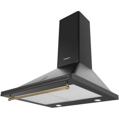 Hota decorativa Hansa OKC613RBH, Putere de absorbtie 403 mc/h, 3 trepte de viteza, 60 cm, Negru