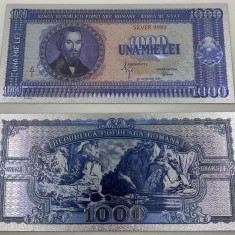 1000 LEI 1950 (REPLICA/REPRODUCERE) POLIMER (PLASTIC) PLACATA CU ARGINT 999‰