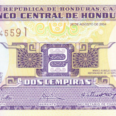 Bancnota Honduras 2 Lempiras 2004 - P80Ae UNC