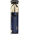 Trimmer BaByliss Super-X Metal Gold &amp;amp; Navy Stubble S992E, autonomie 90 min, ecran LED, lame din titan, motor High Torque ultra-performant, auriu/